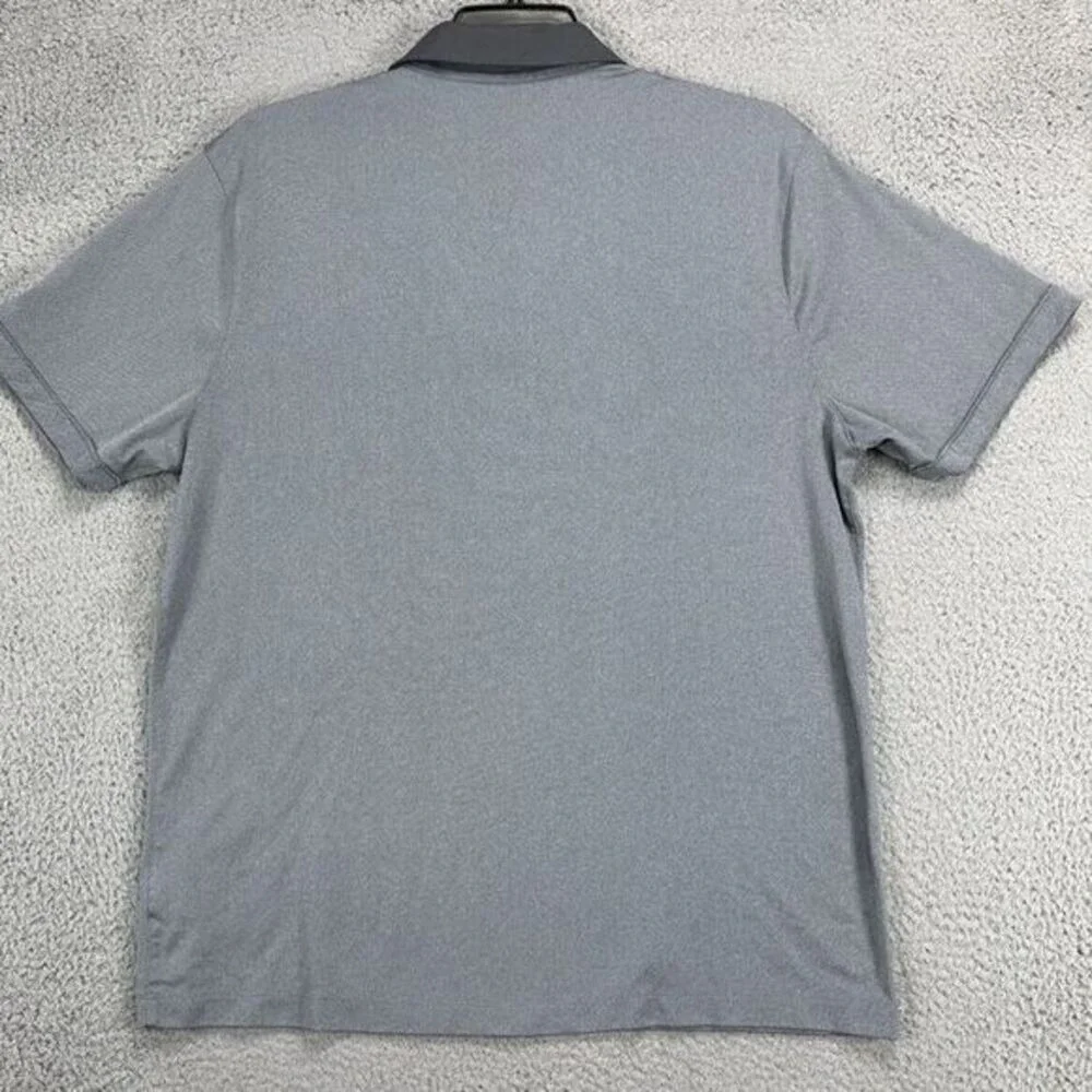 Nike Golf Polo Shirt Adult XL Gray Dri-Fit Golf Athletic Short Sleeve Rugby Mens